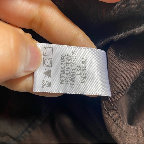 Panhandle Rough stock Shirt Pearl Snap Button Brown Paisley Front Pockets Plaid - Picture 7 of 11